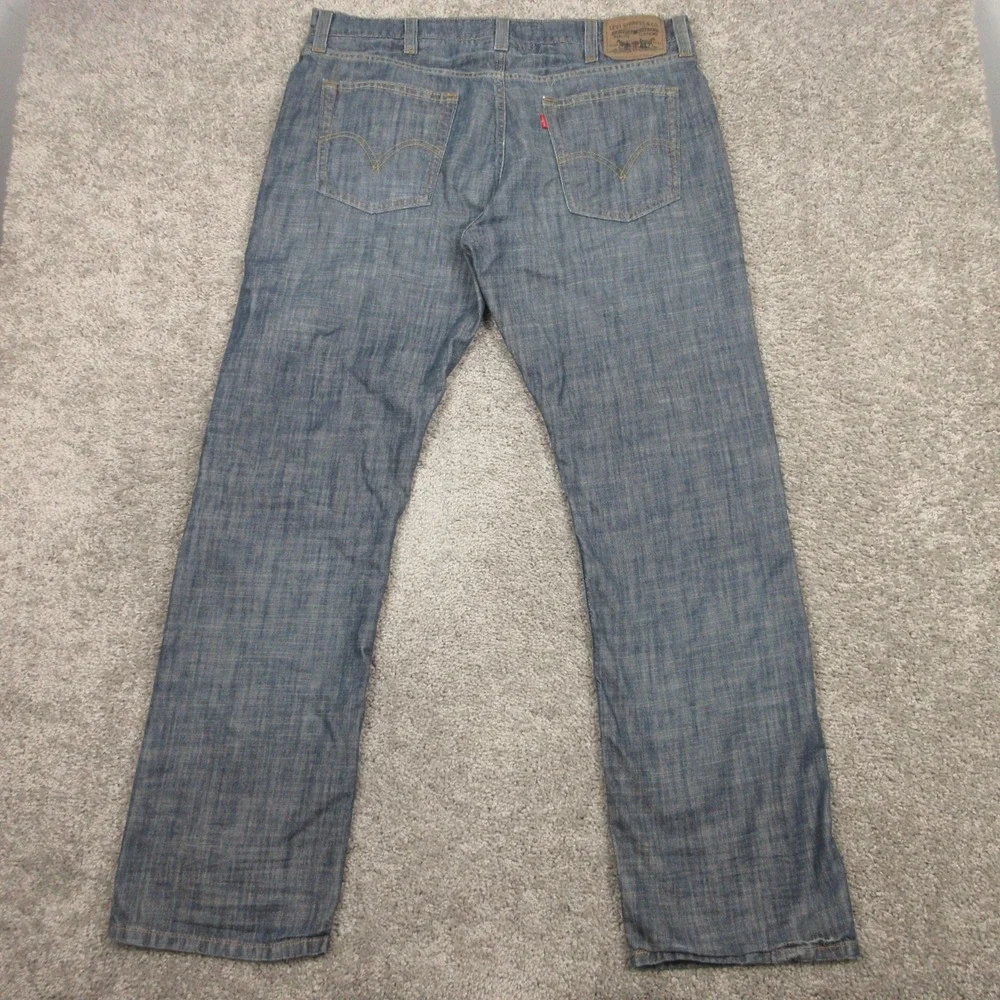 Vintage Levis Jeans Mens 38x32 Blue 514 Slim‎ Straight Cotton Denim Pants Y2K